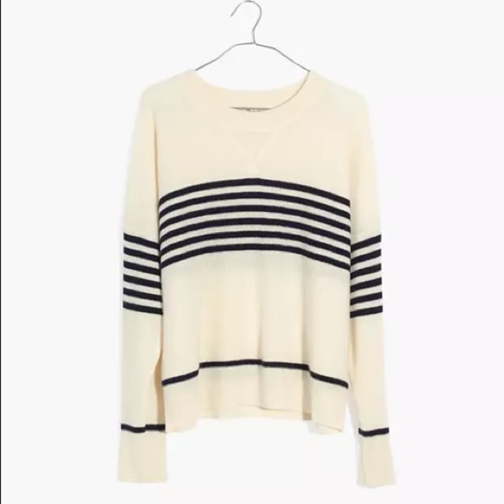 Madewell Cashmere Striped Nautical Sweater